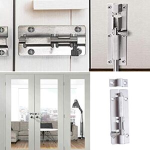 2 Pcs Door Lock Bolt Barrel Sliding Latch Lock with Screws for Bathroom Toilet Shed Door Furniture Pet Gate, 3 Inch