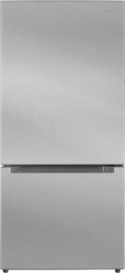 forte f19bfres450ss 30inch 450 series bottom freezer refrigerator with 18.6 cu. ft. total capacity, spill proof shelves, reversible doors, no frost technology, energy star, stainless steel
