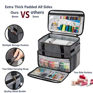 BAGSFY Sewing Machine Case Tote, Travel Case Tote Bag for Sewing Machine, Universal Sewing Box Storage Bag For Brother, Singer, Bernina and Most Standard Size Sewing Machine