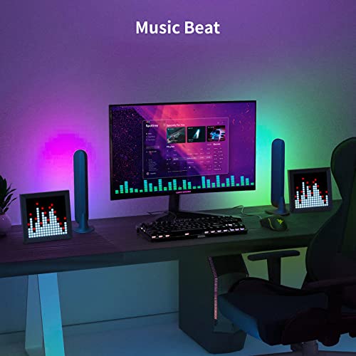 Divoom LED Light Display Panel Suit for RGB Light Bars,with Smart App Control Cool Animation Desk Setup for PC, TV, Gaming Room Decor