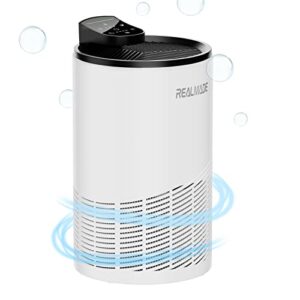 air purifiers for home large room up to 1076 sq.ft,realmade h13 true hepa air filter for pets dander, dust, smoke, smell with 3 speeds, 4 timers, pm 2,5 monitor hepa air purifier for home