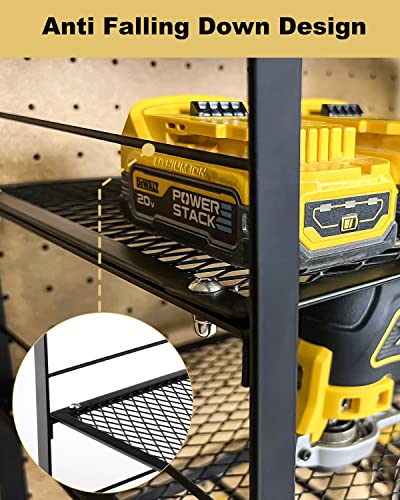 HAVEDAWN 4 Layers Power Tool Organizer, Larger Capacity, Tool Organizers and Storage, Drill Holder Wall Mount, Tool Storage Rack for Garage Pegboard, Cordless Drill Charging Station,Father's Day Gifts