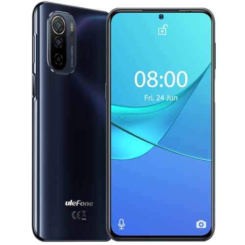 Ulefone Note 13P Unlocked Cell Phones, 4GB+64GB Extension 128GB, 6.5” FHD+, 20MP Main Rear Camera, 5180mAh, Android 11 Octa-core, Dual 4G, NFC Unlocked Smartphone, T-Mobile, Black