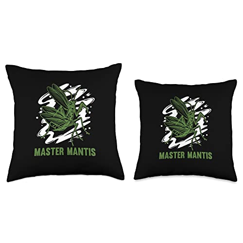 Praying Mantis Gifts & Accessories Master Insect Entomology Pray Mantis Throw Pillow, 16x16, Multicolor