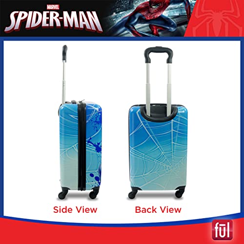 FUL Marvel Spider-Man 21 Inch Kids Rolling Luggage, Hardshell Carry On Suitcase with Wheels, Multi