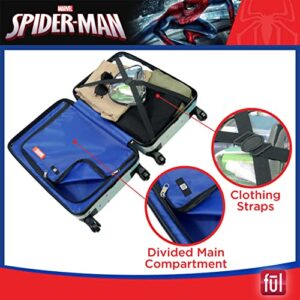 FUL Marvel Spider-Man 21 Inch Kids Rolling Luggage, Hardshell Carry On Suitcase with Wheels, Multi