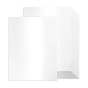 100 sheets white shimmer cardstock 8.5 x 11 certificate paper, goefun 80lb pearlescent paper for invitations, certificates, crafts, diy cards
