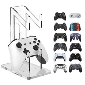 linkidea dual controller stand holder compatible with ps5 dualsense edge, xbox elite/core wireless, switch pro controllers desk mounts gaming accessories.