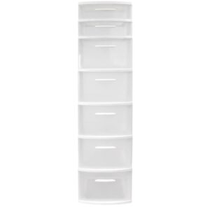 mq eclypse 7-drawer plastic storage unit in white