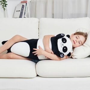 xheimi 35.4" cute giant panda bear plush soft hugging body pillow,large panda stuffed animals toy doll for kids birthday,valentine,christmas