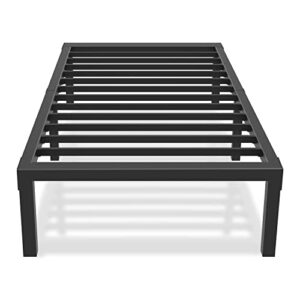 yitong angel twin bed frame, 14 inch high 3500 lbs heavy duty metal platform, mattress foundation with steel slat support/no box spring needed/noise free/non-slip/easy assembly