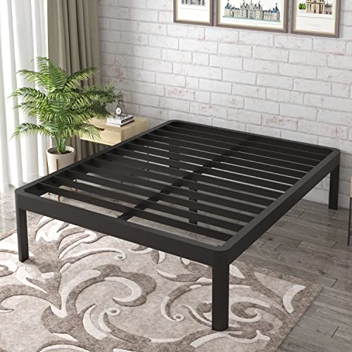 Yitong Angel King Bed Frame with Round Corner Edge Legs, 14 Inch High 3500 lbs Metal Platform Bed Frame King Size, No Box Spring Needed/Noise Free/Heavy Duty Steel Slat Support/Non-Slip