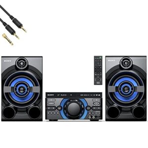 Sony Bluetooth Stereo Shelf System for Home, HiFi Sound System with USB, FM Radio, Audio in, TV Music Home Stereo System for Home, Speaker System with Remote Control, NeeGo Aux Adapter and 3.5mm Jack