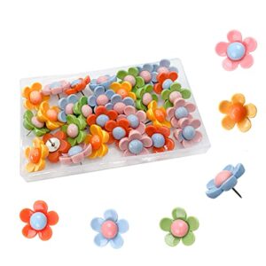 30 pcs colorful floret push pin cute decorative thumbtacks for feature wall whiteboard photo wall map bulletin board office or home organization pushpin tool