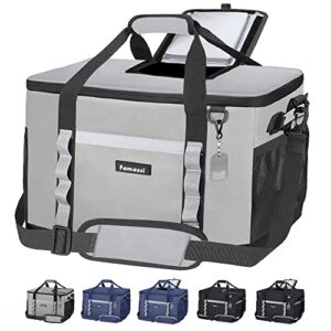 famassi cooler bag 30/60 cans, collapsible soft cooler insulated leak proof, travel cooler for camping, beach, picnic, bbq, shopping, with bottle opener & removable shoulder strap