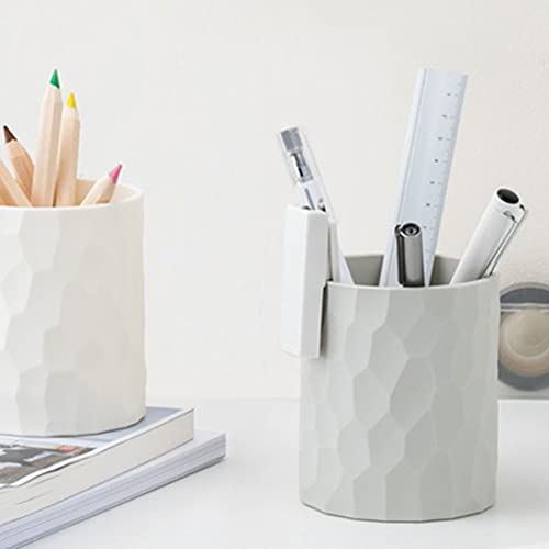 Pen Holder, Silicon Pen Cup, Cute White Silicone Pencil Organizer, Office Accessory Organization, Makeup Brush Pen Holder Organizer for Desk