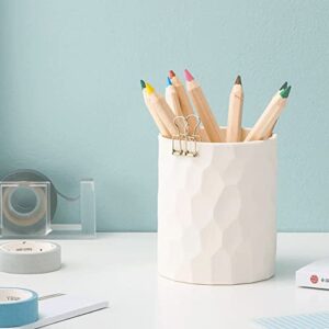 Pen Holder, Silicon Pen Cup, Cute White Silicone Pencil Organizer, Office Accessory Organization, Makeup Brush Pen Holder Organizer for Desk