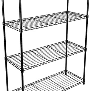 Simple Deluxe 4-Tier Heavy Duty Storage Shelving Unit,Black,36Lx14Wx54H inch, 1 Pack