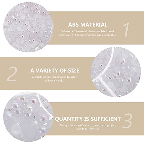 Ciieeo Nail Accessories Nail Accessories Ornament Crafts 1 Box of Decorative Nail Pearls Multi-Function Craft Peals Convenient Peals Nail Accessory Nail Tech Accessories Pearl Beads Pearl Beads