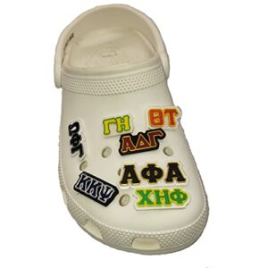 custom sorority and fraternity greek letter shoe charms