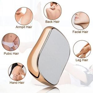 Crystal Hair Eraser Magic Nano Crystal Painless Hair Remover Stone (Gold)