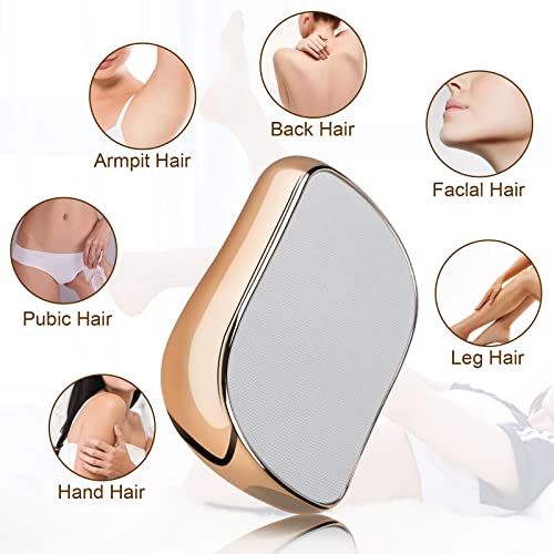 Crystal Hair Eraser Magic Nano Crystal Painless Hair Remover Stone (Gold)