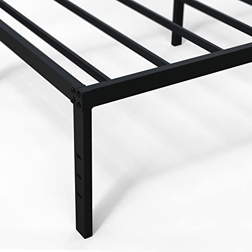 DiaOutro 18 Inch Twin Bed Frame Heavy Duty No Box Spring Needed Metal Platform with Maximum Storage, Easy Assembly, Noise Free, Black