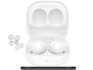 samsung galaxy buds 2, bluetooth earbuds, true wireless, noise cancelling, charging case, quality sound, water resistant - (renewed) (white)