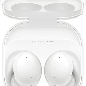 SAMSUNG Galaxy Buds 2, Bluetooth Earbuds, True Wireless, Noise Cancelling, Charging Case, Quality Sound, Water Resistant - (Renewed) (White)
