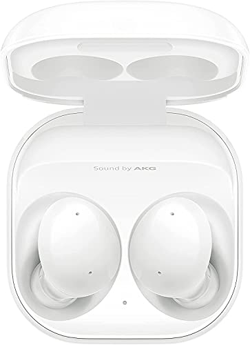 SAMSUNG Galaxy Buds 2, Bluetooth Earbuds, True Wireless, Noise Cancelling, Charging Case, Quality Sound, Water Resistant - (Renewed) (White)