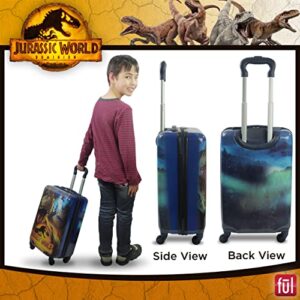 FUL Jurassic World Dominion 21 Inch Kids Rolling Luggage, Hardshell Carry On Suitcase with Wheels, Multi (JPBL0001SAMEC-634)