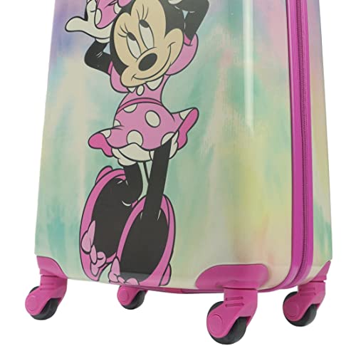 FUL Disney Minnie Mouse 21 Inch Kids Rolling Luggage, Hardshell Carry On Suitcase with Wheels, Pink