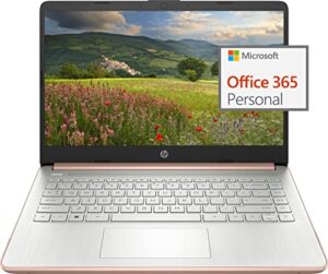 hp newest 14" ultral light laptop for students and business, intel quad-core n4120, 8gb ram, 192gb storage(64gb emmc+128gb micro sd), 1 year office 365, webcam, hdmi, wifi, usb-a&c, win 11 s