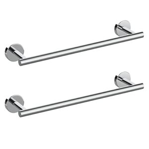 Cilee 2 Pieces Polished Chrome Bathroom Towel Bar, 16 Inch Double Towel Racks,Bathroom Towel Holder Hand Towel Bar for Bathroom Stainless Steel Wall Mount