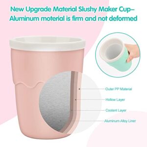 Slushie Maker Cup, Magic Quick Frozen Smoothies Cup, Aluminum Cooling Cup Double Layer Squeeze Cup Slushy Maker, Homemade Ice Cream Maker DIY it for Children and Family