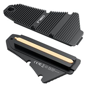 ineo ps5 heatsink, m.2 nvme ssd heatsink for ps5 internal pcie m.2 nvme gaming ssd, magnesium aluminum alloy designed with pure copper strip [m24]