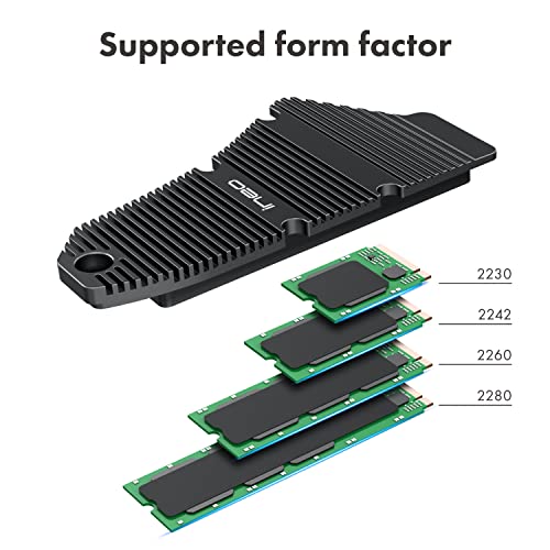 ineo PS5 Heatsink, M.2 NVME SSD Heatsink for PS5 Internal PCIe M.2 NVMe Gaming SSD, Magnesium Aluminum Alloy Designed with Pure Copper Strip [M24]