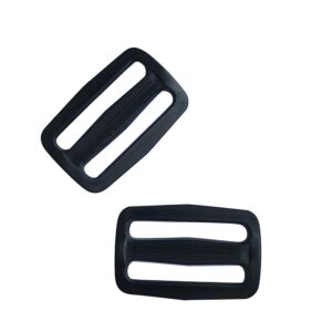 55PCS Plastic Tri-glide Slides Button Bulk Adjustable Webbing Triglides Slider Buckle SORTUMOLA for Belt Backpack and Bags (50mm) PT486