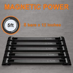 Magnetic Tool Holder Strip 5 Pack (60" total) - Magnetic Tool Bar, Magnetic Strip for Garage Tool Organization, Shop Organization, Workbench Accessories, Tough PVC Sticker, 12 In, Best Gift For Men