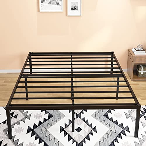 Weehom King Bed Frame 14 Inch Metal Platform Bed Frames No Box Spring Needed, Mattress Foundation, Heavy Duty Steel Slat Support, Large Underbed Storage Space, Easy Assembly, Black