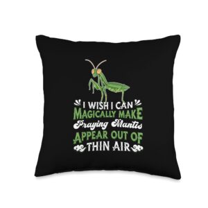 Praying Mantis Gifts & Accessories Insect Entomology-Magical Pray Mantis Throw Pillow, 16x16, Multicolor