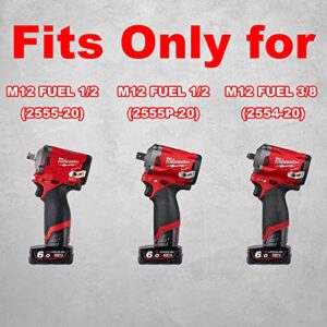 iGuerburn 49-16-2554 Impact Driver Protective Boot Fit for Milwaukee M12 Fuel 1/2 (2555-20, 2555P-20) and 3/8 Stubby Impact Wrenches (2554-20)