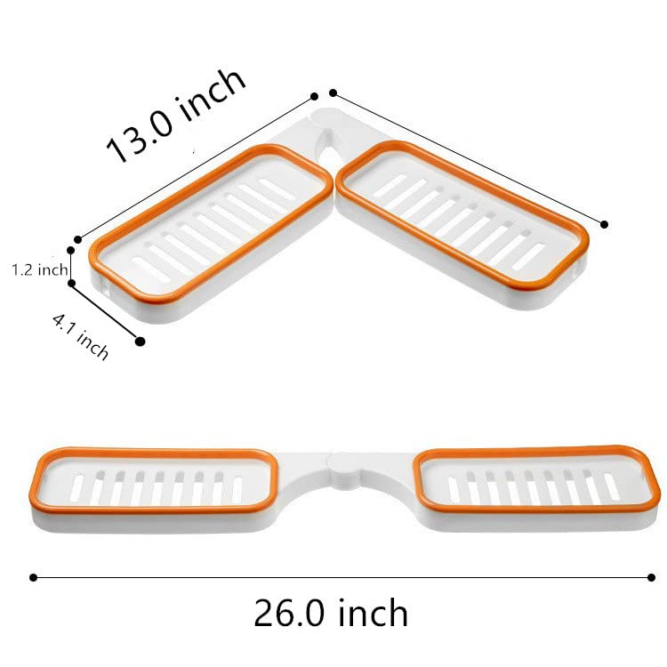 2 pcs set Adhesive wall mounted 180 degree rotating bathroom shelves corner shelves kitchen shelves