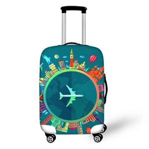 mumeson travel luggage covers washable spandex polyeester elastic luggage protect cover suitcase protective cushion womens girls fit inch 22 23 24 25