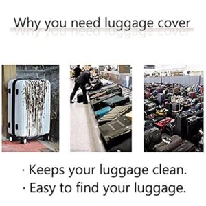 Mumeson Travel Luggage Covers Washable Spandex Polyeester Elastic Luggage Protect Cover Suitcase Protective Cushion Womens Girls Fit Inch 22 23 24 25