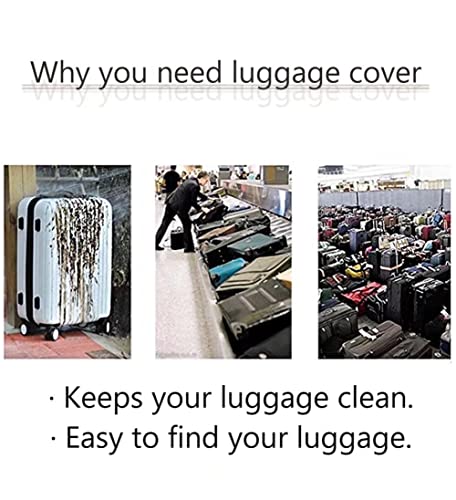 Mumeson Travel Luggage Covers Washable Spandex Polyeester Elastic Luggage Protect Cover Suitcase Protective Cushion Womens Girls Fit Inch 22 23 24 25