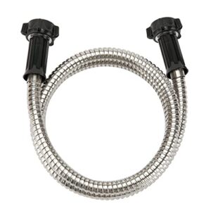 yanwoo 304 stainless steel 6 feet short garden hose with female to female connector, water hose, metal hose, heavy duty outdoor hose (6ft)