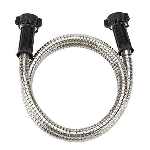 Yanwoo 304 Stainless Steel 6 Feet Short Garden Hose with Female to Female Connector, Water Hose, Metal Hose, Heavy Duty Outdoor Hose (6ft)