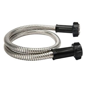 Yanwoo 304 Stainless Steel 6 Feet Short Garden Hose with Female to Female Connector, Water Hose, Metal Hose, Heavy Duty Outdoor Hose (6ft)