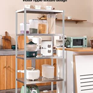 Stainless Steel Shelves 5 Tier Shelf Organizer Kitchen Storage Shelves Garage Shelves Heavy Duty Shelving Garage Shelving Units and Storage Rack Pantry Shelves